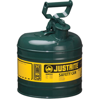 Safety Cans, Type I, Steel, 2 US gal., Green, FM Approved/UL/ULC Listed Auto Electric Service Ltd.
