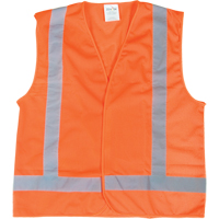 Traffic Safety Vest, High Visibility Orange, Medium, Polyester Auto Electric Service Ltd.