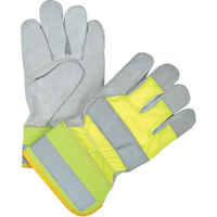 Premium Quality High Visibility Fitters Gloves, Large, Split Cowhide Palm, Cotton Inner Lining Auto Electric Service Ltd.