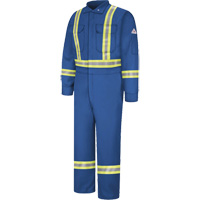 Combinaisons de qualit&eacute; sup&eacute;rieure r&eacute;sistantes aux flammes avec bandes r&eacute;fl&eacute;chissantes, Taille 38, Bleu royal, 12,2 cal/cm² Auto Electric Service Ltd.
