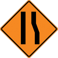 Tilt-Adjust Merge Left Roll-Up Construction Sign, 36" x 36", Vinyl, Pictogram Auto Electric Service Ltd.