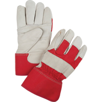 Gants d'ajusteur rouge & blanc doubl&eacute;s pour l'hiver, Grand, Paume en Cuir fleur de vache, Doublure en Boa Auto Electric Service Ltd.