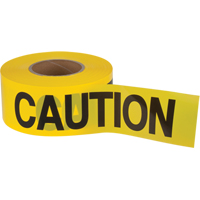 "Caution" Barricade Tape, English, 3" W x 1000' L, 1.5 mils, Black on Yellow Auto Electric Service Ltd.
