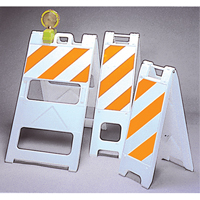 Barricades, Folding, 13" L x 36" H, Orange/White Auto Electric Service Ltd.
