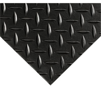 Diamond-Plate Switchboard Matting No.701, 4' W x 20' L, 1/4" Thickness, Black, PVC Auto Electric Service Ltd.