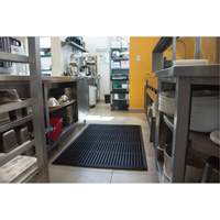 Anti-Fatigue Matting, Slotted, 3' x 5' x 7/8", Black, Natural Rubber Auto Electric Service Ltd.