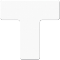 Armor Stripe Lean/5S Markers, T, 6" L x 6" W, White, Plastic Auto Electric Service Ltd.