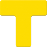 Armor Stripe Lean/5S Markers, T, 6" L x 6" W, Yellow, Plastic Auto Electric Service Ltd.