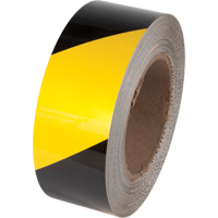 Ruban de marquage pour plancher Tuff Mark, 4" x 100', Polyester, Noir et jaune Auto Electric Service Ltd.