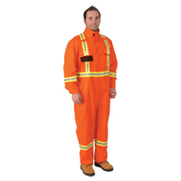 Firewall FR&reg; Striped Coveralls, Size Small, Orange Auto Electric Service Ltd.