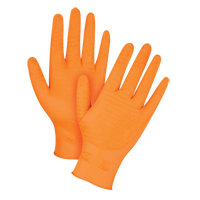 Heavyweight Gripper Gloves, Large, Nitrile, 7-mil, Powder-Free, Orange Auto Electric Service Ltd.