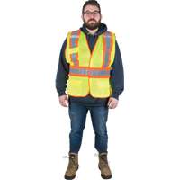 Flame-Resistant Surveyor Vest, High Visibility Lime-Yellow, Medium, Polyester Auto Electric Service Ltd.