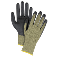 Gants &eacute;lastiques sans coutures r&eacute;sistants &agrave; la coupe noir & jaune, Taille 2T-Grand/11, Calibre 13, Rev&ecirc;tement Mousse de nitrile, Enveloppe en Aramide, ASTM ANSI niveau A6 Auto Electric Service Ltd.