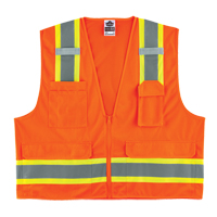 GloWear&reg; 8248Z Two-Tone Surveyors Vest, High Visibility Orange, Medium/Small, Polyester Auto Electric Service Ltd.
