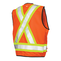 Veste de s&eacute;curit&eacute; pour arpenteur, Orange haute visibilit&eacute;, Grand, Polyester Auto Electric Service Ltd.