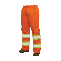 Pantalons imperm&eacute;ables de s&eacute;curit&eacute; 300 deniers, Polyester, Grand, Orange haute visibilit&eacute; Auto Electric Service Ltd.