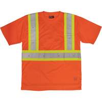 T-shirt de s&eacute;curit&eacute; avec poche &agrave; manches courtes, Polyester, Grand, Orange haute visibilit&eacute; Auto Electric Service Ltd.