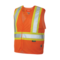 Veste de s&eacute;curit&eacute; d&eacute;tachable en cinq points, Orange haute visibilit&eacute;, Grand/T-Grand, Polyester Auto Electric Service Ltd.