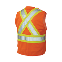 Veste de s&eacute;curit&eacute; d&eacute;tachable en cinq points, Orange haute visibilit&eacute;, Grand/T-Grand, Polyester Auto Electric Service Ltd.
