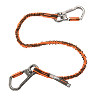 Squids&reg; 3119F(x) Double-Locking Tool Lanyard with Swivel, Bungee, Dual Carabiner Auto Electric Service Ltd.