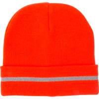 Bonnet en tricot haute visibilit&eacute; avec bande r&eacute;fl&eacute;chissante, Orange haute visibilit&eacute;, Acrylique Auto Electric Service Ltd.