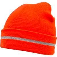 Bonnet en tricot haute visibilit&eacute; avec bande r&eacute;fl&eacute;chissante, Orange haute visibilit&eacute;, Acrylique Auto Electric Service Ltd.