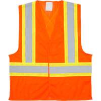 Traffic Safety Vest, High Visibility Orange, Medium, Polyester Auto Electric Service Ltd.
