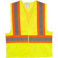 Traffic Safety Vest, High Visibility Lime-Yellow, Medium, Polyester Auto Electric Service Ltd.