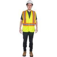 Traffic Safety Vest, High Visibility Lime-Yellow, Medium, Polyester Auto Electric Service Ltd.