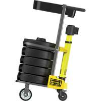 PLUS Barrier Post Cart Kit with Tray, 75' L, Metal, Yellow Auto Electric Service Ltd.