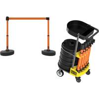 PLUS Barrier Post Cart Kit with Tray, 75' L, Metal, Orange Auto Electric Service Ltd.