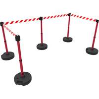PLUS Barrier Post Set X5, Plastic, 42" H, Red Tape, 15' Tape Length Auto Electric Service Ltd.