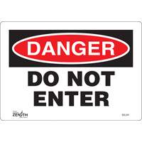 "Do Not Enter" Sign, 7" x 10", Vinyl, English Auto Electric Service Ltd.
