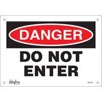 "Do Not Enter" Sign, 7" x 10", Aluminum, English Auto Electric Service Ltd.