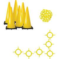 Traffic Cone & Chain Kit, 28", Yellow Auto Electric Service Ltd.