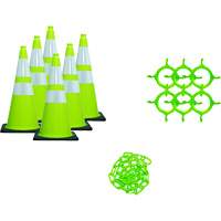 Traffic Cone & Chain Kit, 28", Green, 4" & 6" Reflective Collar(s) Auto Electric Service Ltd.
