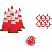 Traffic Cone & Chain Kit, 28", Orange, 4" & 6" Reflective Collar(s) Auto Electric Service Ltd.