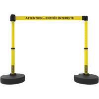 Plus Barrier Post Set, Plastic, 42" H, Yellow Tape, 15' Tape Length Auto Electric Service Ltd.