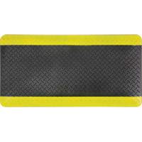 Tapis antifatigue, Losange, 1-2/3' x 3-1/4' x 3/4", Noir/Jaune, Polyur&eacute;thane Auto Electric Service Ltd.