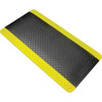 Tapis antifatigue, Losange, 1-2/3' x 3-1/4' x 3/4", Noir/Jaune, Polyur&eacute;thane Auto Electric Service Ltd.