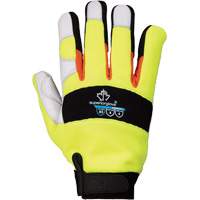 Gants de m&eacute;canicien &agrave; haute visibilit&eacute; ClutchGear, Paume Cuir fleur de ch&egrave;vre, Taille Moyen Auto Electric Service Ltd.