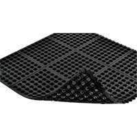 Tapis antifatigue &agrave; imbrication Cushion-Ease 550, &agrave; fentes, 3' x 3' x 3/4", Noir, Caoutchouc Auto Electric Service Ltd.