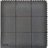 Tapis antifatigue &agrave; imbrication Cushion-Ease, Rugueux, 3' x 3' x 3/4", Noir, Caoutchouc naturel Auto Electric Service Ltd.