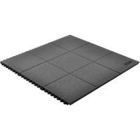 Tapis antifatigue &agrave; imbrication Cushion-Ease, Rugueux, 3' x 3' x 3/4", Noir, Caoutchouc naturel Auto Electric Service Ltd.