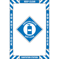 "Sanitation Station" Floor Marking Kit, Adhesive, English with Pictogram Auto Electric Service Ltd.
