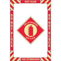 "Fire Extinguisher" Floor Marking Kit, Adhesive, English with Pictogram Auto Electric Service Ltd.