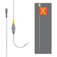 Safety Whip&reg; All-Weather Super-Duty Warning Whips with Constant LED Light, Spring Mount, 5' High, Orange with Reflective Auto Electric Service Ltd.
