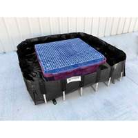 Ultra-IBC Berm&reg; Spill Berm, 400 US gal. Capacity, 6' W x 6' L x 18" H, L-Bracket Auto Electric Service Ltd.