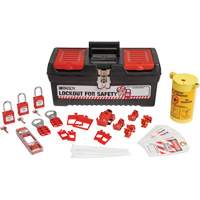 Electrical Lockout Tagout Kit with Nylon Safety Lockout Padlocks in Toolbox, Electrical Kit, 33 Components Auto Electric Service Ltd.