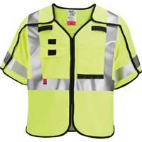 Gilet de s&eacute;curit&eacute; &agrave; maille d&eacute;tachable, Noir/Jaune lime haute visibilit&eacute;, Moyen/Petit Auto Electric Service Ltd.